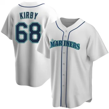 George Kirby Men's Authentic Seattle Mariners Aqua Alternate