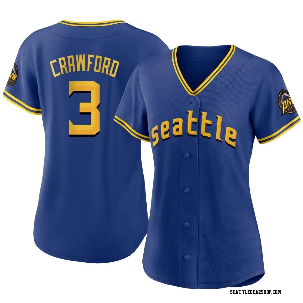 J.P. Crawford 3 Seattle Mariners 2023 City Connect Game Jersey - Royal -  Bluefink