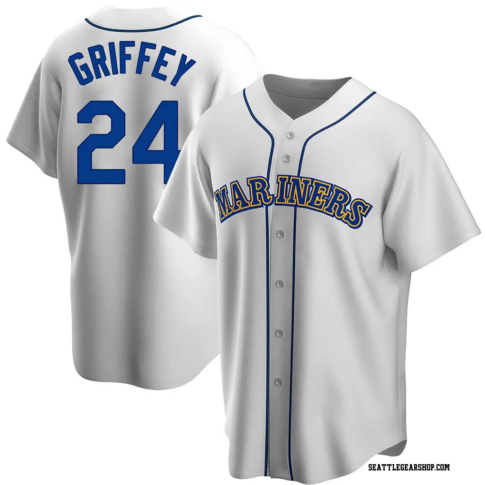 OuterStuff Ken Griffey Jr. Seattle Mariners White Youth Cool Base Home  Jersey (Small 8) : : Sports, Fitness & Outdoors