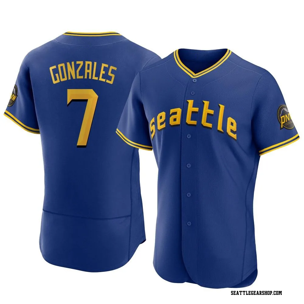 Men's Marco Gonzales Seattle Mariners Authentic Royal Alternate Jersey